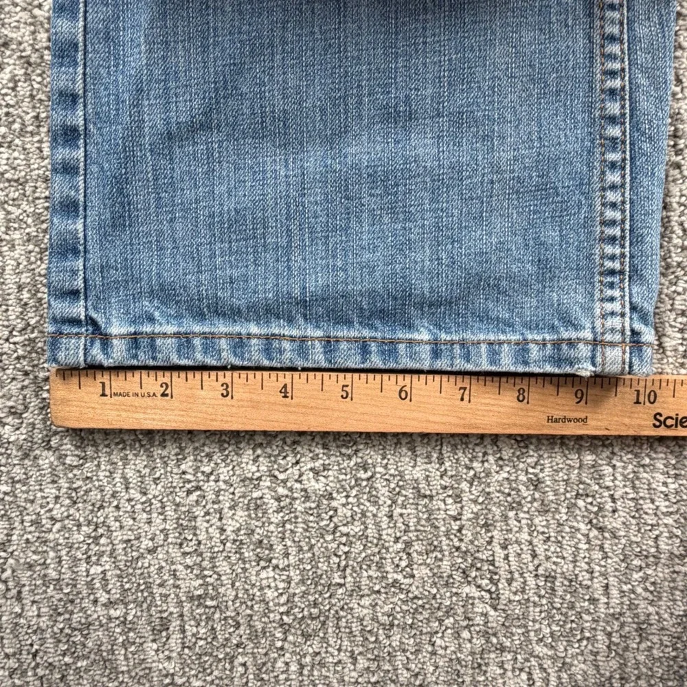 Levi's 527 Bootcut Jeans Mens 36x32 Blue Denim Distressed Medium Wash